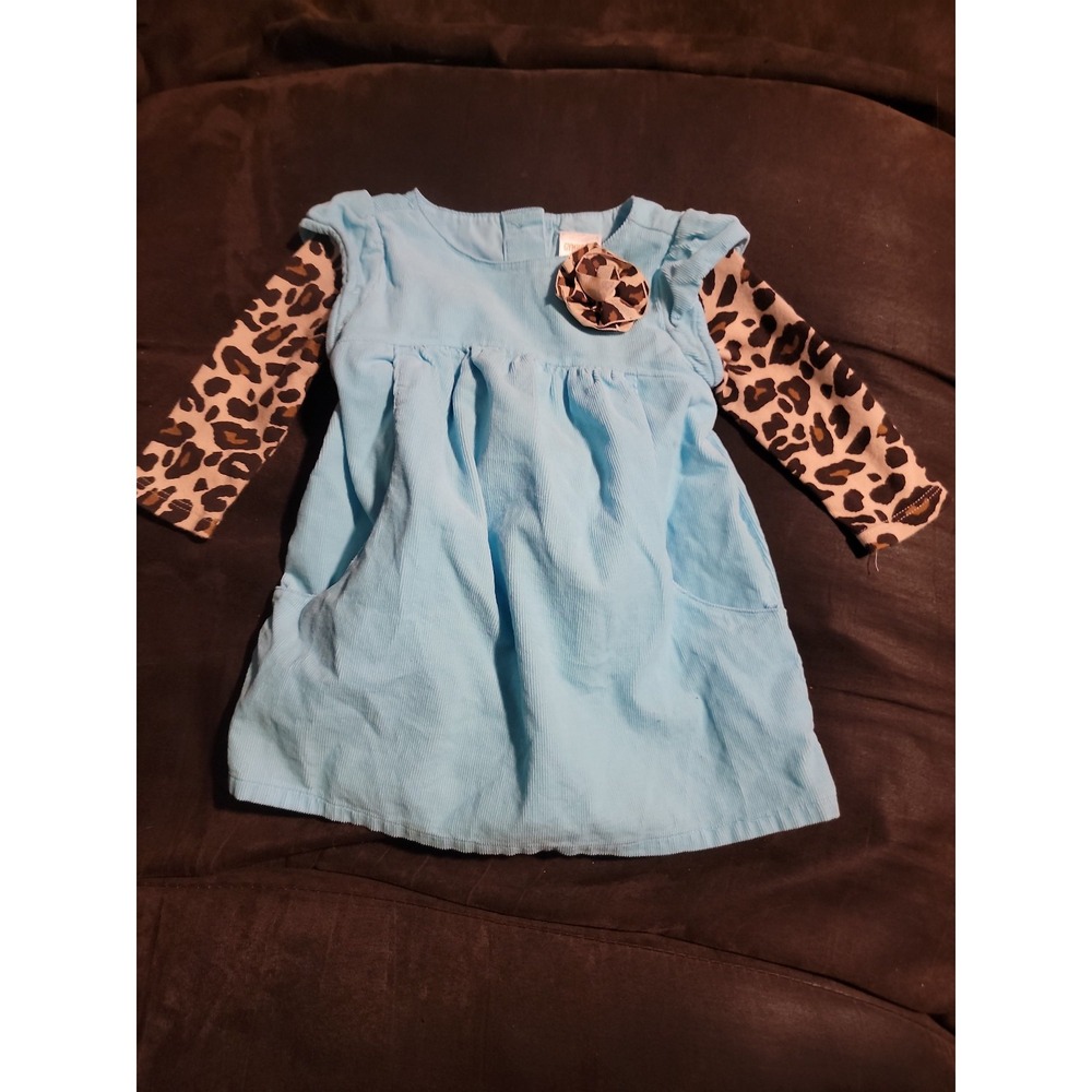 Gymboree glamorous‎ friends blue dress size 3 6 months nwot